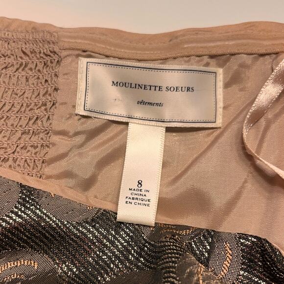 Anthropologie Moulinette Souers Strapless Metallic Trim Dress, size 8, EUC - Picture 7 of 12